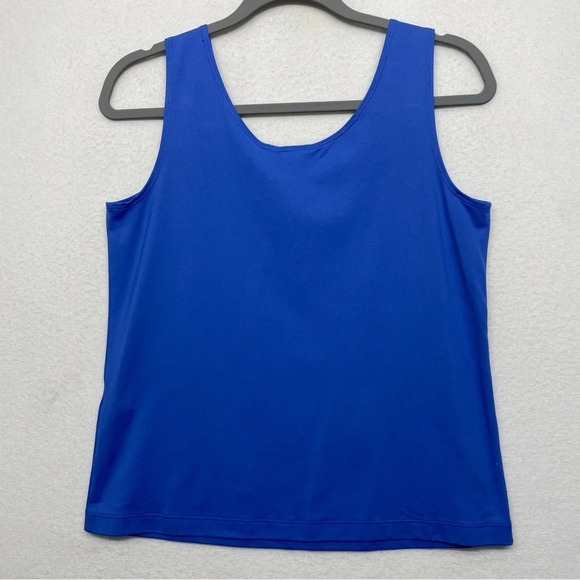 NWT Chico's Microfiber Contemporary Tank Shell Cami Gulfstream Blue 1P S Petite - Picture 2 of 5